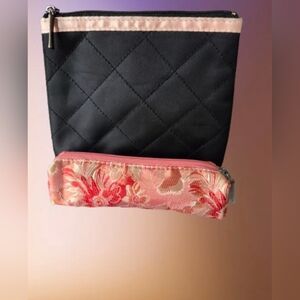 Mary Kay Makeup Cosmetic Travel Zipper Pouch Bags 2 Pcs.